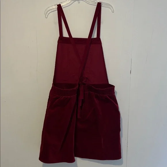 Torrid Dark Red Corduroy Pinafore Dress - Picture 2 of 5